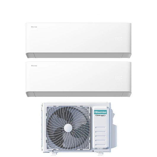 Condizionatore Hisense Dual Split UNI HB 9+9 con 2AMW35U4RGC R-32 Wi-Fi Integrato