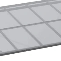 Pergola rigida in alluminio e policarbonato, padiglione da giardino e carport 500 x 299 x 195/223 cm grigio