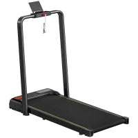 Tapis Roulant Pieghevole con Inclinazione Regolabile, Velocità 1-10 km/h, Display LED e Telecomando, Nero