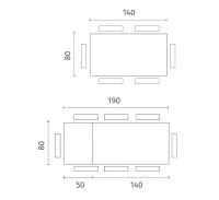 E-STYLO Tavolo allungabile in rovere, ideale per chi ama il calore e l’eleganza del design classico ma desidera un complemento d’arredo versatile e funzionale, 80cm X 140/190cm H. 75cm