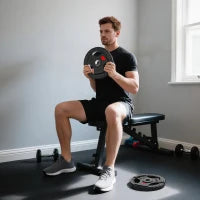 Dischi Pesi con Foro Ø50 mm, 2x15 kg con Anello Interno in Acciaio e Triplo Manico, Nero