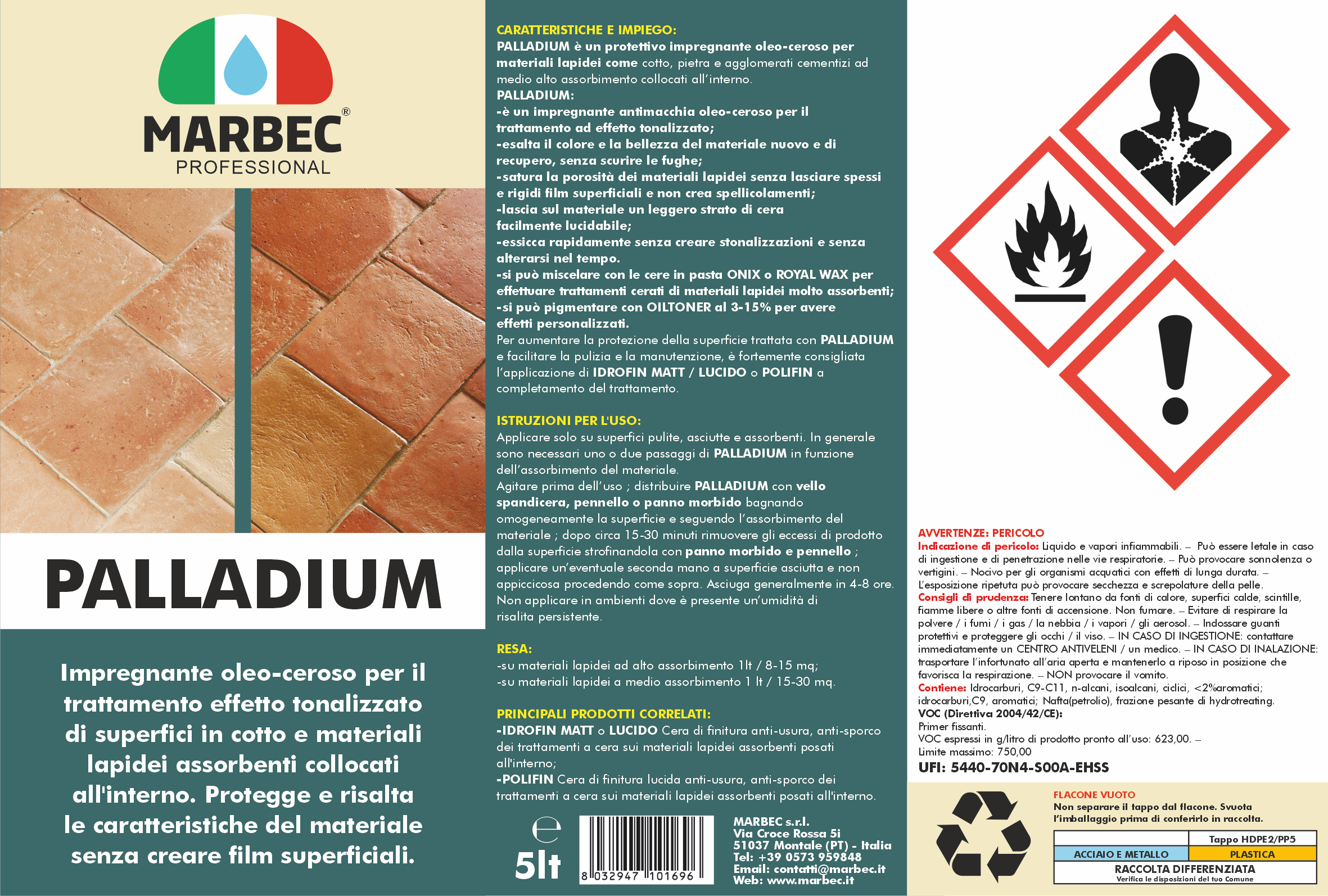 Trattamento cotto PALLADIUM   5LTx4Pz