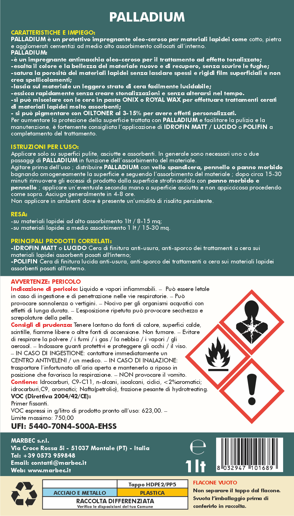 Trattamento cotto PALLADIUM   1LT