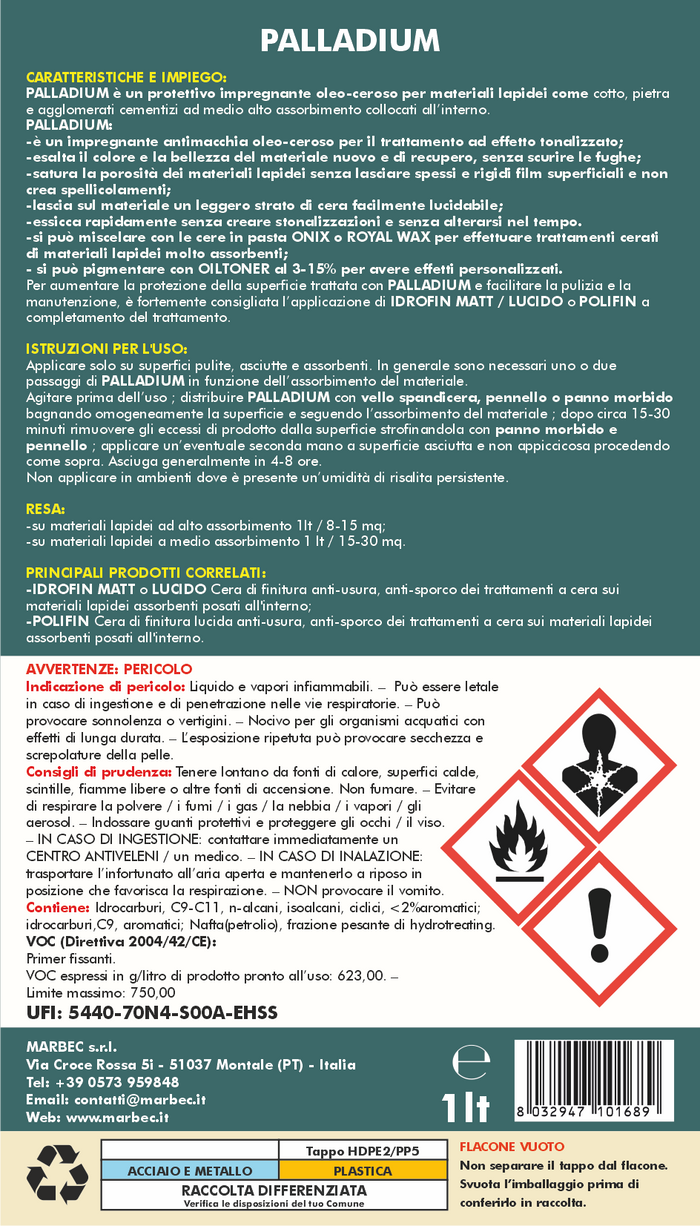 Trattamento cotto PALLADIUM   1LTx6Pz
