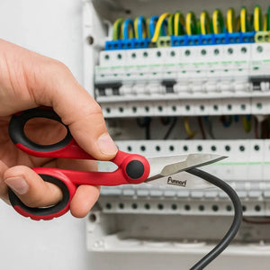 Forbice per elettricista ecova 53339 acciaio inox 145 mm impugnatura isolante