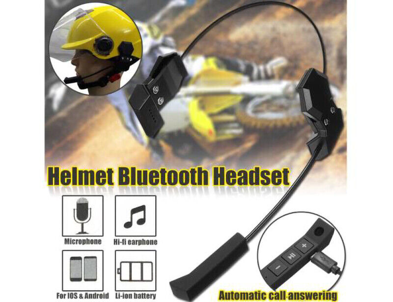 HEADSET KIT MICROFONO AURICOLARE BLUETOOTH WIRELESS ESTERNO CASCO MOTO BT9