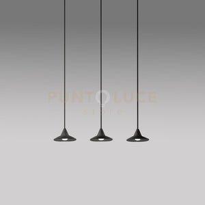 HELENA S/3 - SOSPENSIONE COLORE NERO LINEARE A 3 LUCI LED 3000K 920LM 16,5W