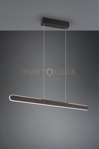 HELIOS SOSPENSIONE LED 28W 3300lm, 2700 - 6500K NERA REGOLABILE IN ALTEZZA BI-EMISSIONE CON REGOLAZIONE TEMPERATURA DI COLORE DEL LED TOUCH L. 100CM