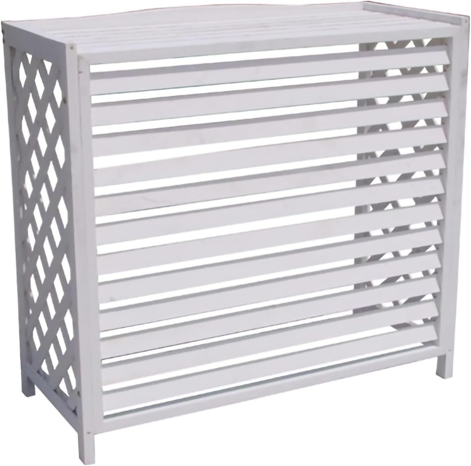 Copertura Copri Unità Esterna Condizionatore In Legno Bianco 80x47x77 Per condizionatori 9000/12000 btu