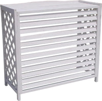 Copertura Copri Unità Esterna Condizionatore In Legno Bianco 80x47x77 Per condizionatori 9000/12000 btu