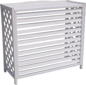 Copertura Copri Unità Esterna Condizionatore In Legno Bianco 80x47x77 Per condizionatori 9000/12000 btu