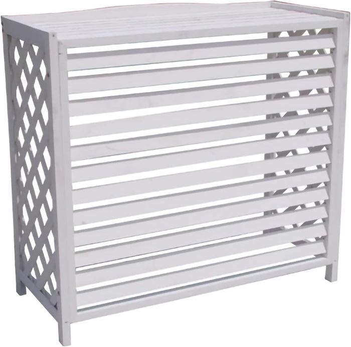 Copertura Copri Unità Esterna Condizionatore In Legno Bianco 80x47x77 Per condizionatori 9000/12000 btu
