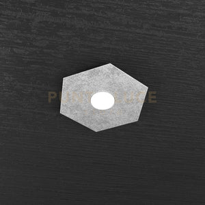 HEXAGON APPLIQUE-PLAFONIERA 1 LUCE FOGLIA ARGENTO 1142-1L-FA