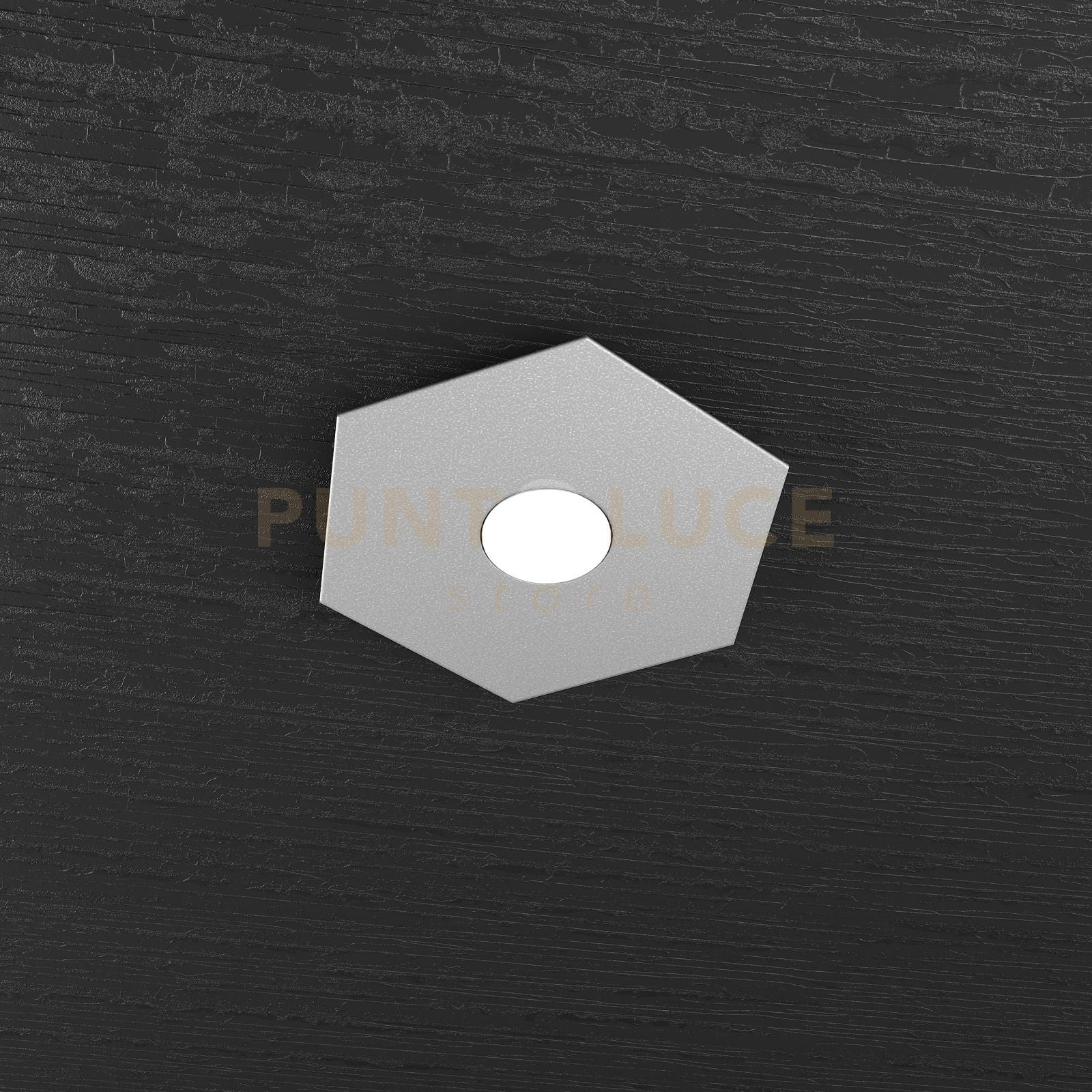 HEXAGON APPLIQUE-PLAFONIERA 1 LUCE GRIGIO 1142-1L-GR