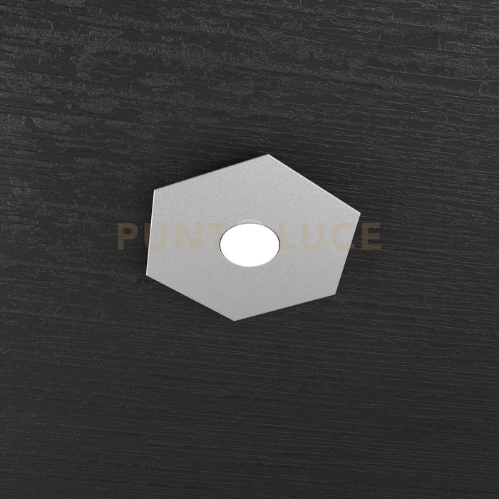 HEXAGON APPLIQUE-PLAFONIERA 1 LUCE GRIGIO 1142-1L-GR
