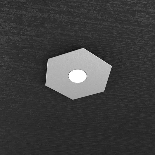 HEXAGON APPLIQUE-PLAFONIERA 1 LUCE GRIGIO 1142-1L-GR