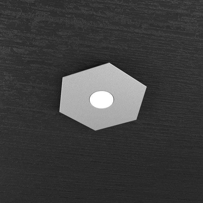 HEXAGON APPLIQUE-PLAFONIERA 1 LUCE GRIGIO 1142-1L-GR