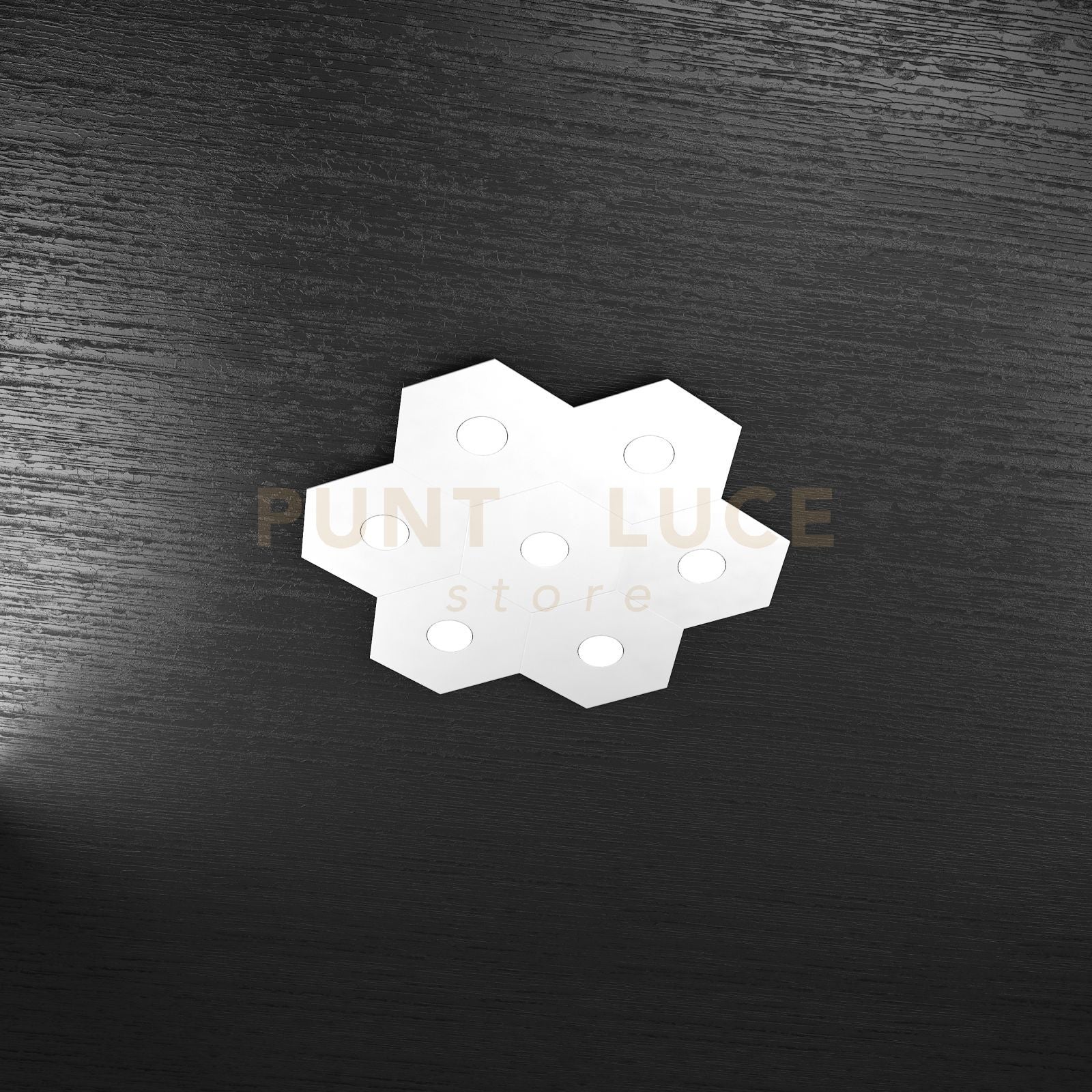 HEXAGON APPLIQUE-PLAFONIERA 7 LUCI BIANCO 1142-7L-BI