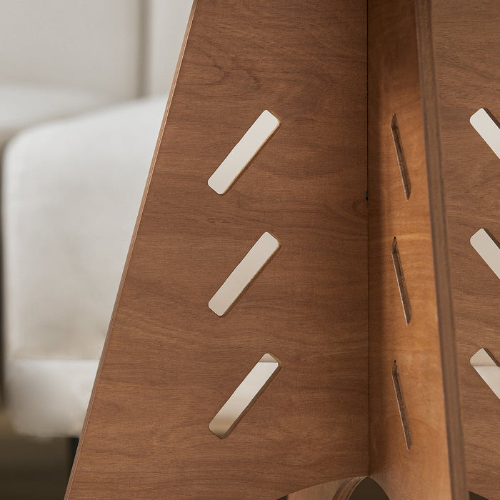 Tavolino Basso Da Salotto Tavolino Laterale Tavolino Da Soggiorno Marrone Φ46.5x54.5cm HFBT01-BR