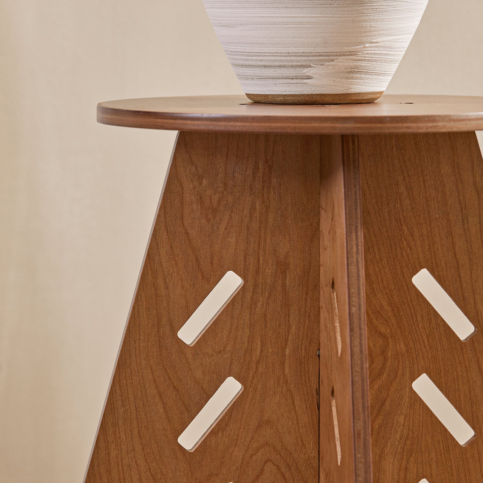 Tavolino Basso Da Salotto Tavolino Laterale Tavolino Da Soggiorno Marrone Φ30.5x54.5cm HFBT01-K-BR