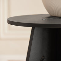 Tavolino Basso Da Salotto Tavolino Laterale Tavolino Da Soggiorno Nero Φ30.5x54.5cm HFBT01-SCH