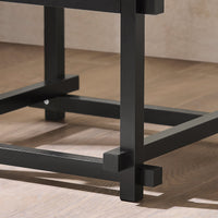 HFBT03-SCH - Tavolino da caffè, comodino, comodino, tavolino da balcone, tavolino da divano, colore nero, 40 x 60 x 40 cm