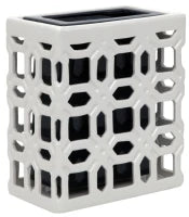 Vaso Ceramica Arabesque Square Picc. Cm 20X11.5X22.5