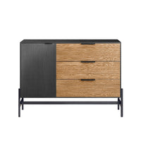 Credenza decorativa Consolle laterale stretta Nero 114x40x83cm HFSB02-SCH