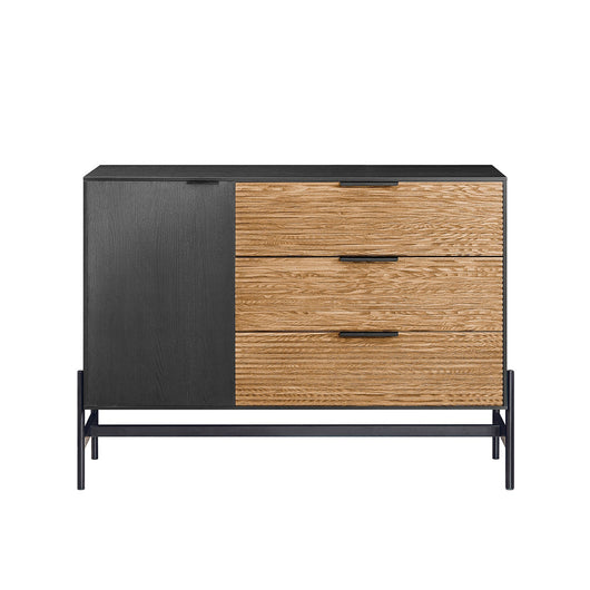 Credenza decorativa Consolle laterale stretta Nero 114x40x83cm HFSB02-SCH