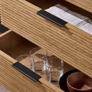 Credenza decorativa Consolle laterale stretta Nero 114x40x83cm HFSB02-SCH