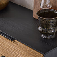 Credenza decorativa Consolle laterale stretta Nero 114x40x83cm HFSB02-SCH