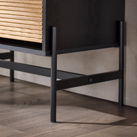 SoBuy Scarpiera da ingresso Cassettiera con 1 cassetto e 2 ribalte per ingresso, corridoio e soggiorno Nero 64x40x115 cm HFSR03-SCH