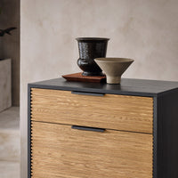 SoBuy Scarpiera da ingresso Cassettiera con 1 cassetto e 2 ribalte per ingresso, corridoio e soggiorno Nero 64x40x115 cm HFSR03-SCH