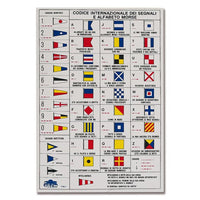 Codice internazionale dei segnali e alfabeto morse adesivo cm 28x19