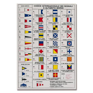Codice internazionale dei segnali e alfabeto morse adesivo cm 28x19
