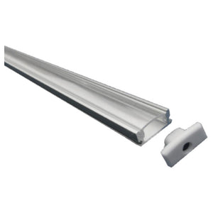 OMEGA PROFILO ALLUMINIO SCHERMO TRASPARENTE MT2x245mmX7mm