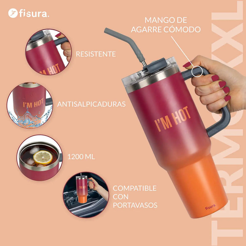 Thermos XXL con scritta "I'm hot"