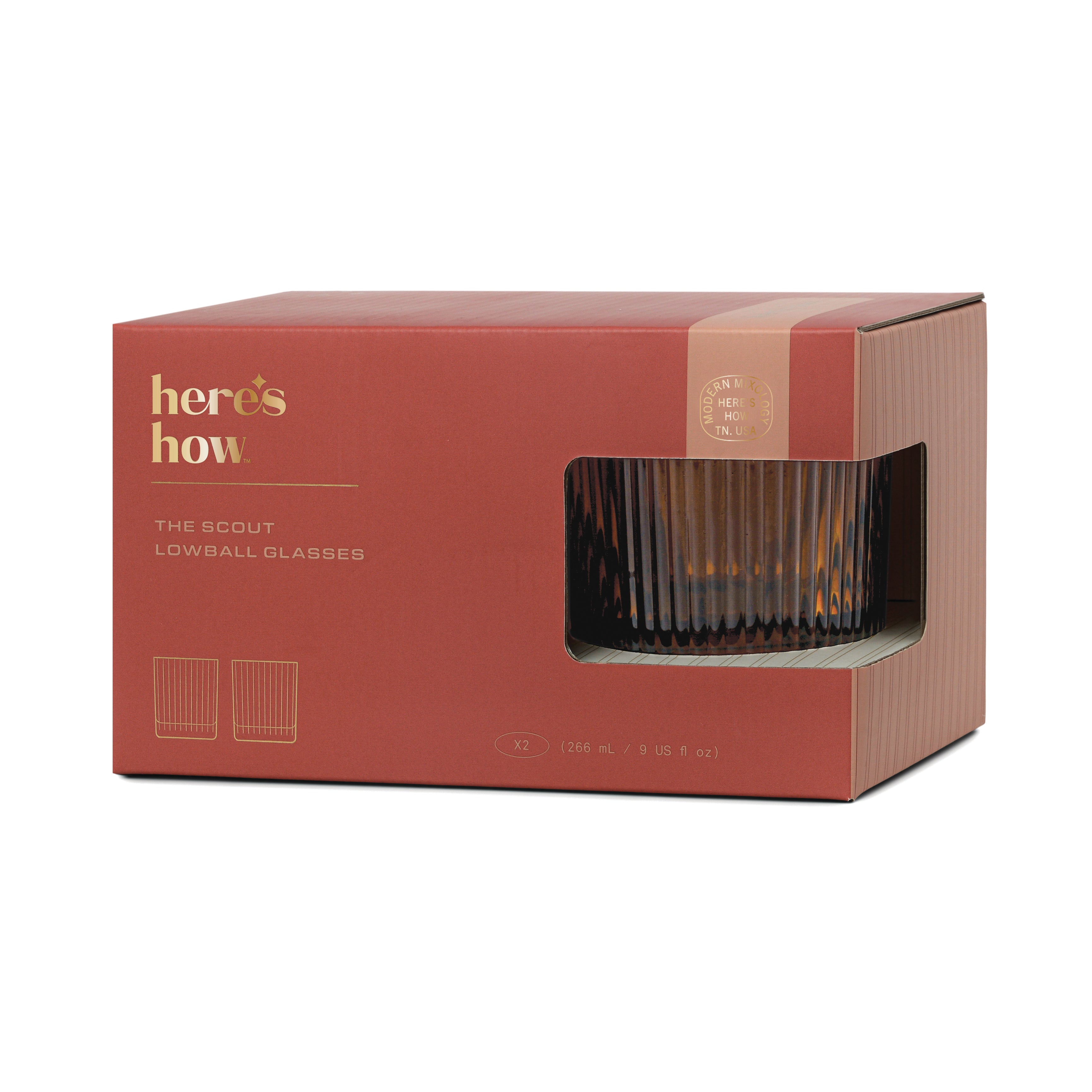 The Scout - Bicchiere Lowball - Set da 2 Ambra