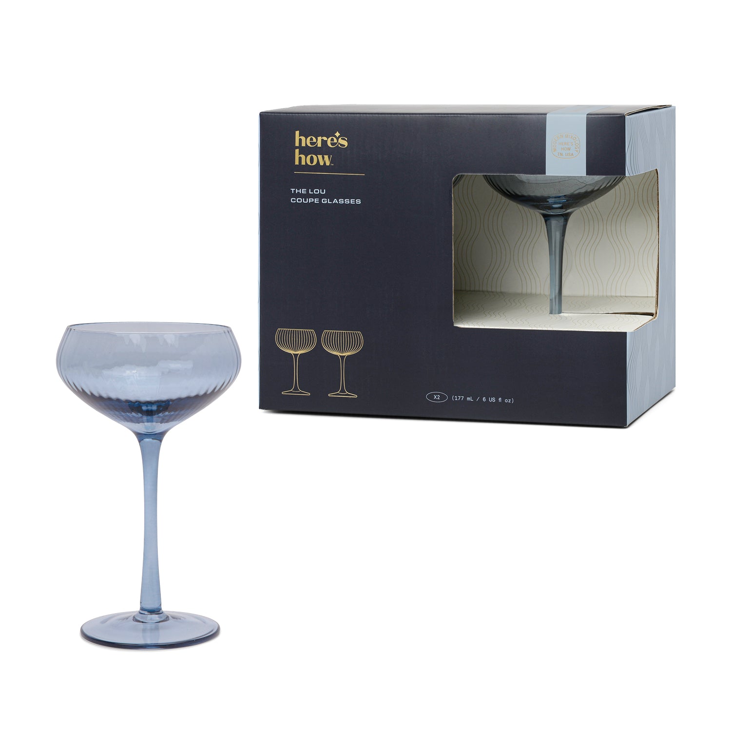 The Lou Bicchiere Coupe - Set da 2 Colore Blu