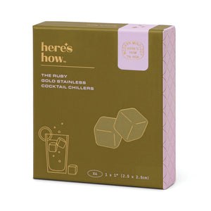 Set da 4 Raffreddatori per Cocktail - The Ruby in Oro