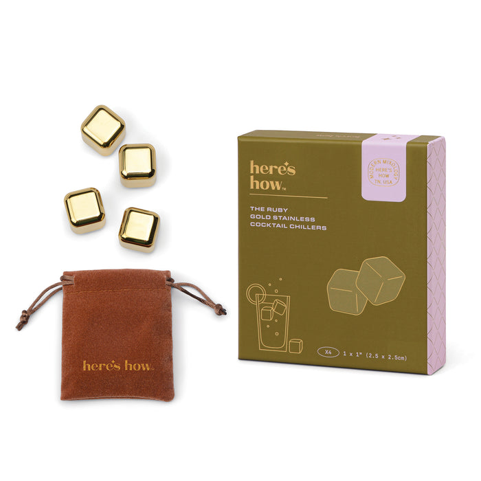 Set da 4 Raffreddatori per Cocktail - The Ruby in Oro