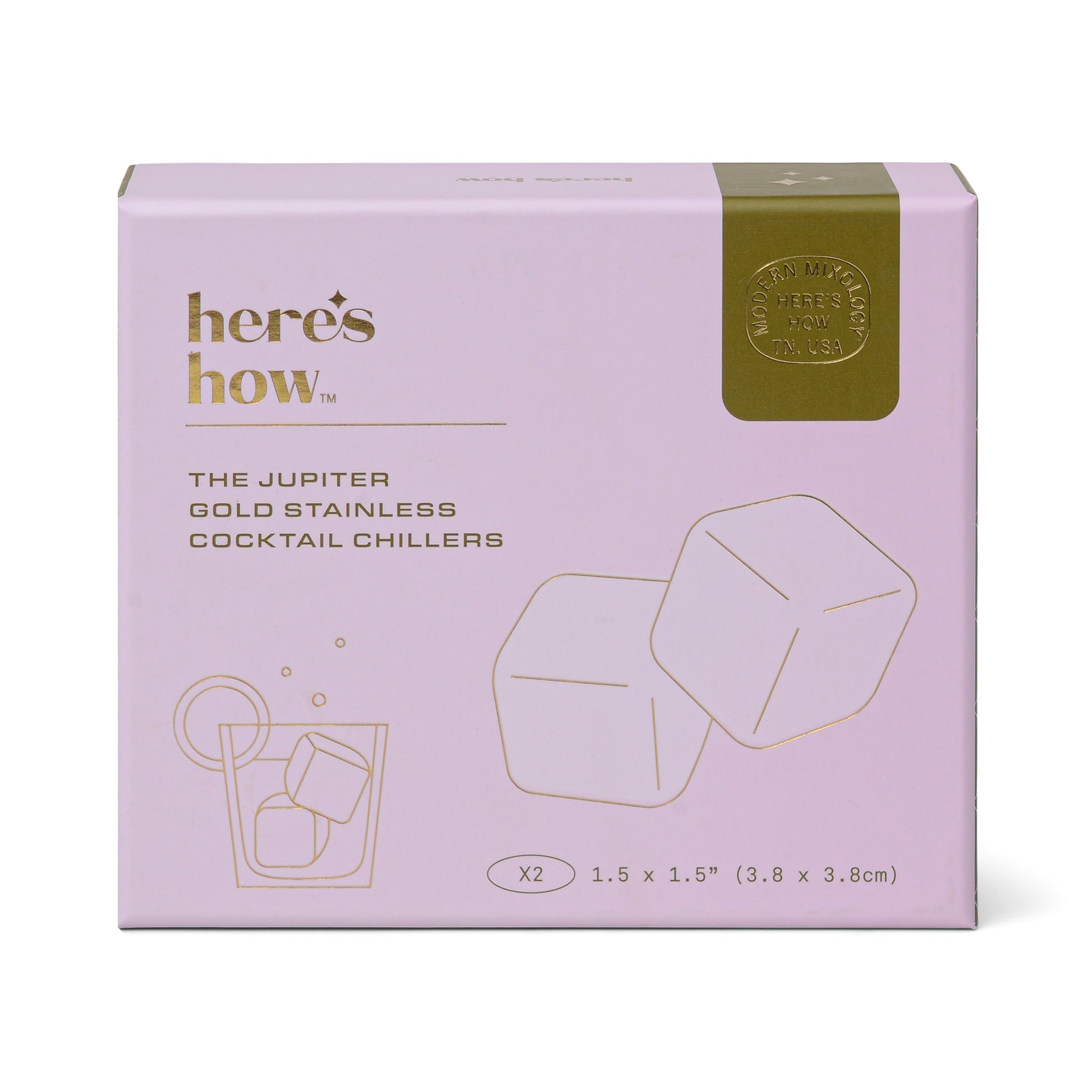 Set da 2 Raffreddatori per Cocktail - The Ruby in Oro