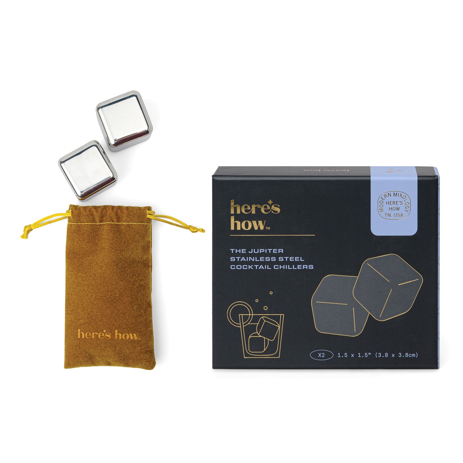 Set da 2 Raffreddatori per Cocktail - The Ruby in Argento