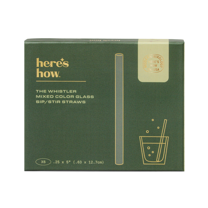 Cannucce di Vetro Colorate Whistler - Set da 6
