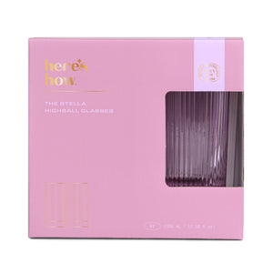 Bicchieri Highball in Vetro The Stella - Set da 2 - Lilla