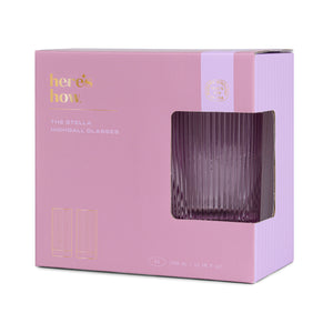 Bicchieri Highball in Vetro The Stella - Set da 2 - Lilla