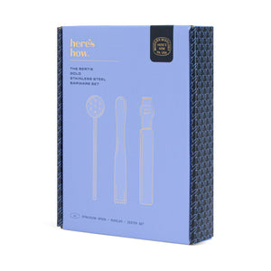 The Bertie Barware Set - Set Bar 3pz Acciaio Inossidabile Dorato