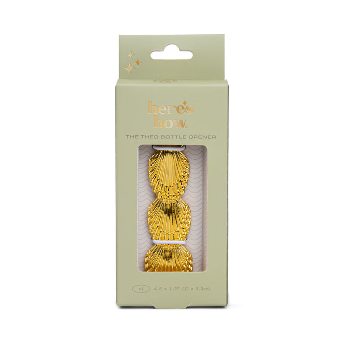 Apribottiglie a forma di conchiglia, modello Theo