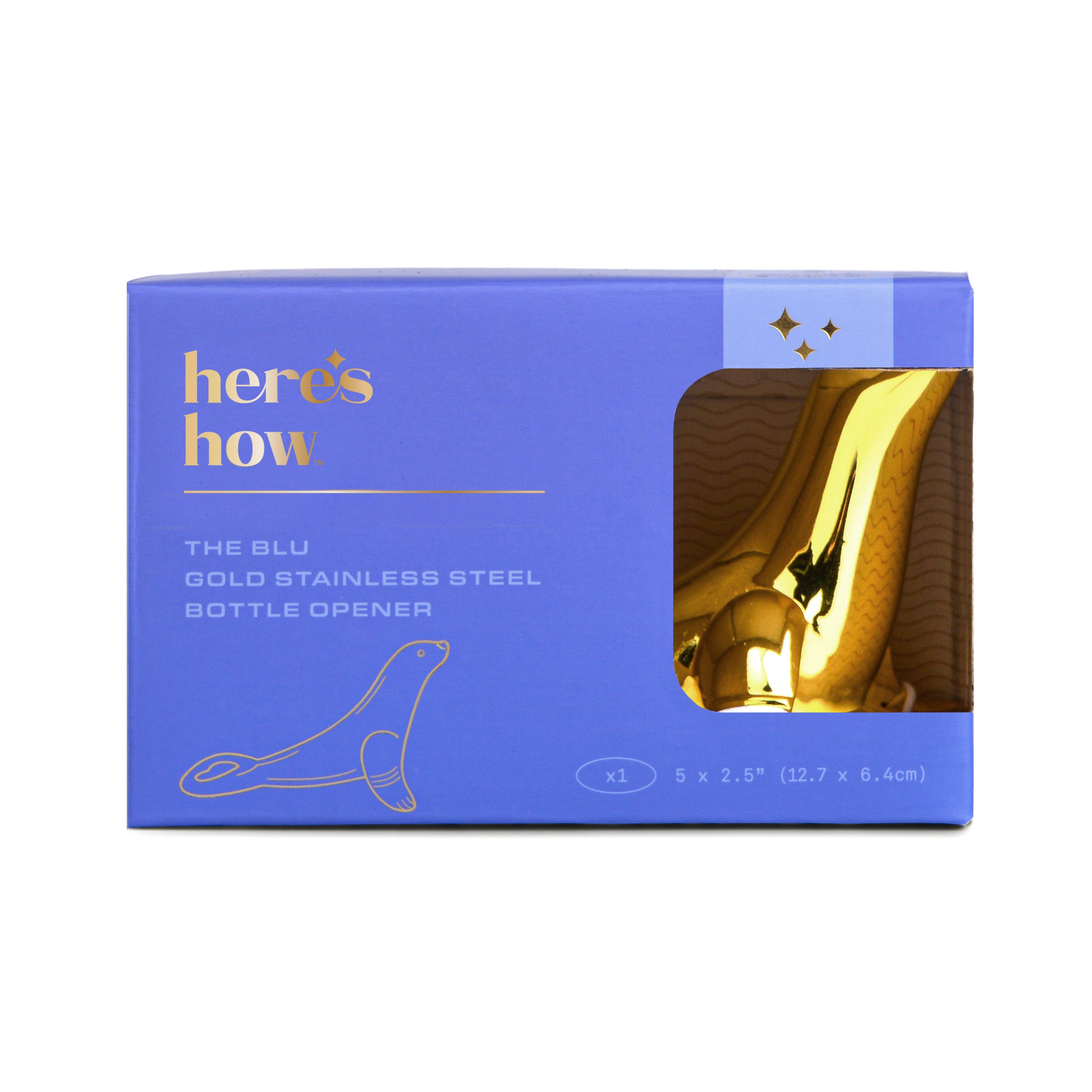 Apribottiglie Foca -  The Blu - Colore Oro