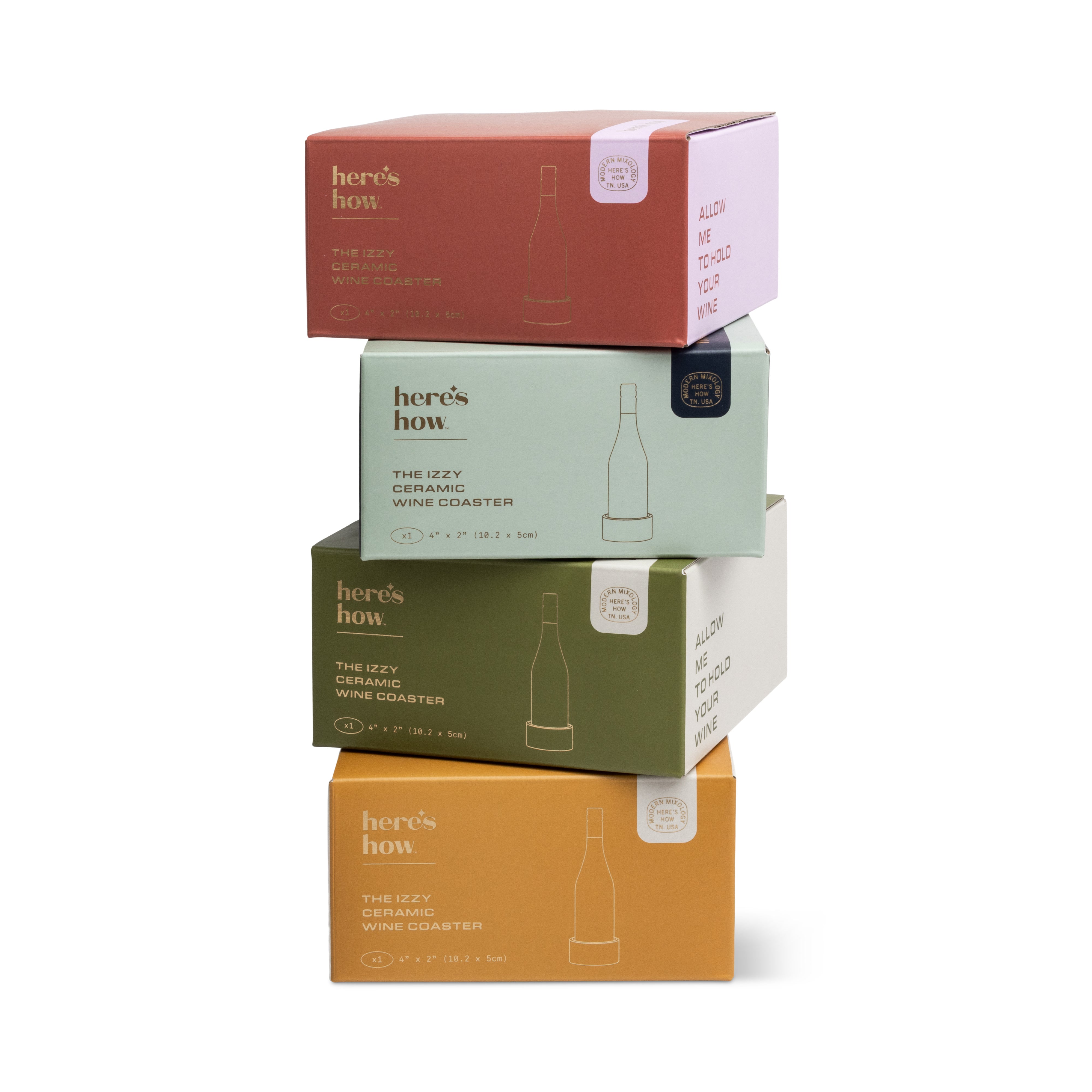 Sottobicchiere per Vino Izzy - A Strisce Gialle